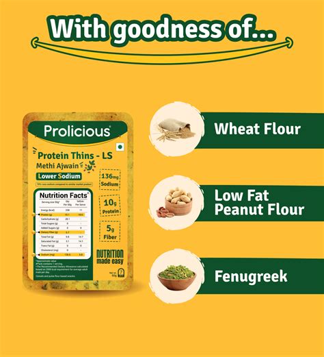 Buy Methi Ajwain Low Sodium Thins - Prolicious
