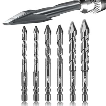 SONCHIE High Hardness Skewed Head Eccentric Drill Set of 6 Suitable for ...