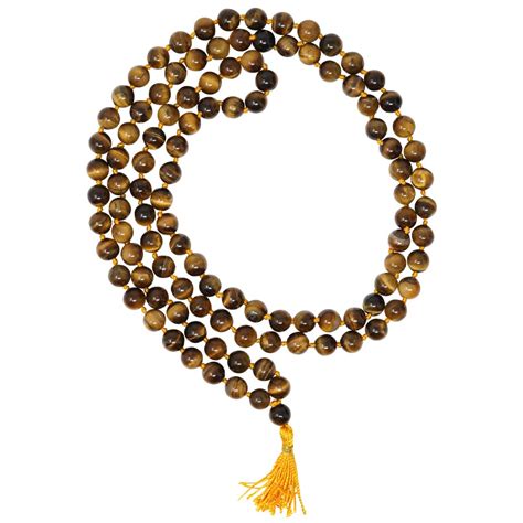 CHAKRADHARI™ Tiger Eye JAPA MALA (Astrology Purpose 108+1 Beads) - 8MM ...