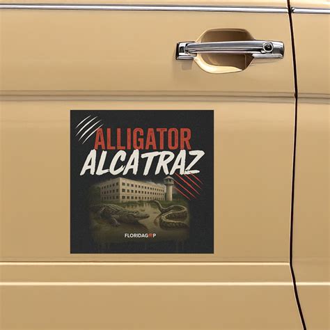 Alligator Alcatraz Car Magnet