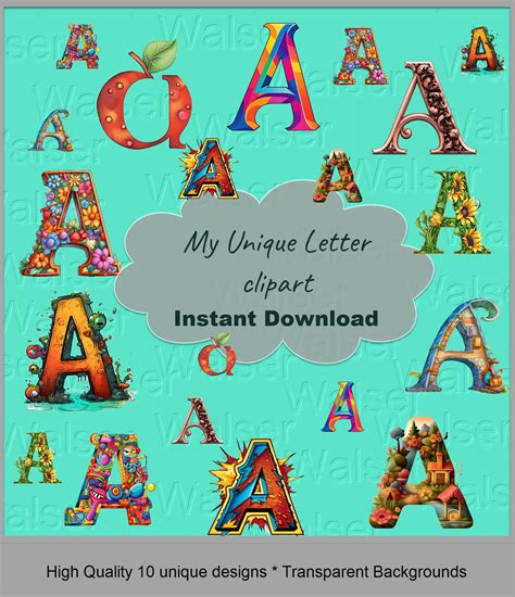 Letter A Clipart BUNDLE of 10 High-quality Unique Designs - Etsy
