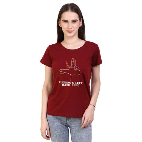 Flemings Left Hand rule , Physics , Women's Top - GeekDawn