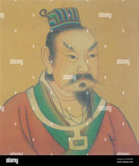 Portrait of Emperor Taizu of Later Liang, Zhu Wen, from the Qing ...