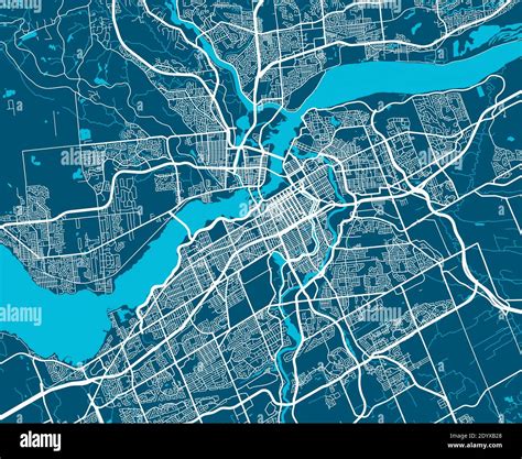 Vector map of Ottawa. Street map poster illustration. Ottawa map art Stock Vector Image & Art ...