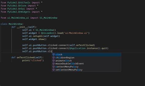 Image result for PySide in Visual Studio Code
