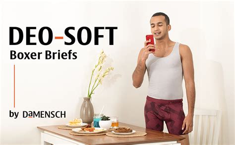 DAMENSCH Men's Regular Fit Supima Printed Cotton Boxer Brief Pack of 1 ...