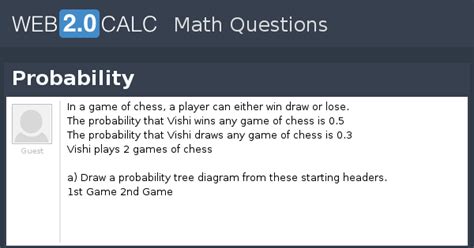 View question - Probability
