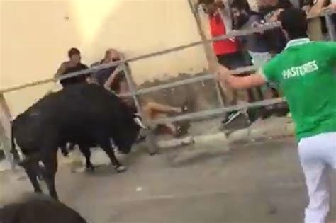 Man gored in the testicles during Spanish town's historic bull-run