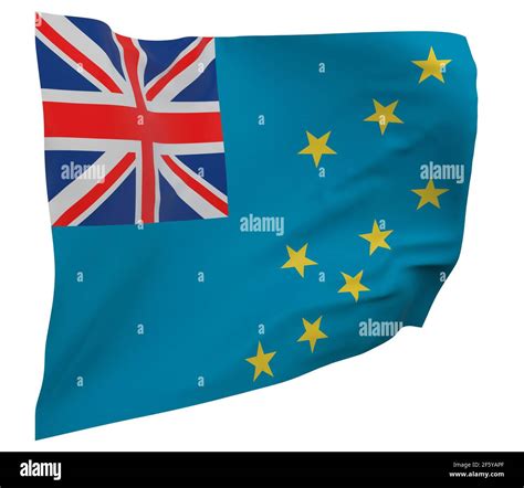 Tuvalu flag isolated. Waving banner. National flag of Tuvalu Stock ...