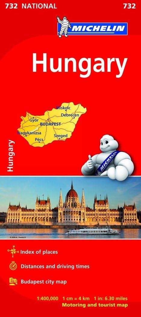 Hungary - Michelin National Map 732 (Michelin National Maps) : Michelin ...