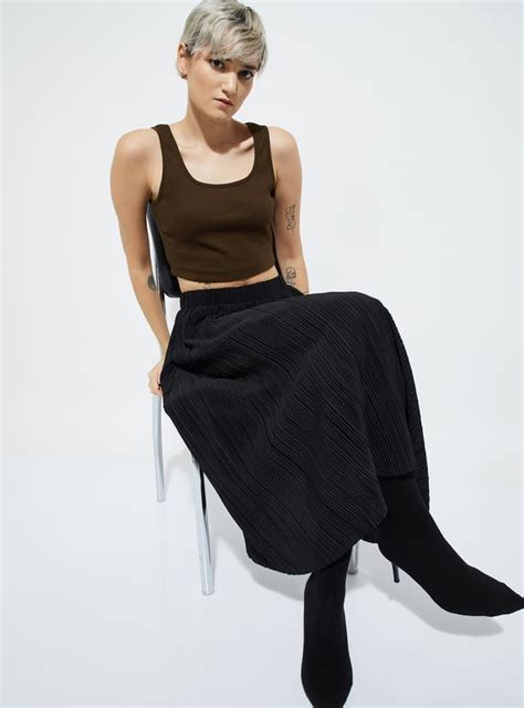 Buy ALAYA F x URB_N Women Ribbed Crop Tank Top Online at just Rs. 299.0 ...