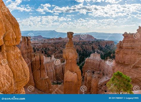Bryce Canyon National Park Thor`s Hammer on Navajo Trail Hike Stock ...