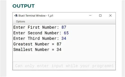 Write a program to enter three numbers and to print greatest middle and ...