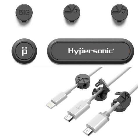 Buy Hypersonic Cable Tidy Clips Management Charging Wire Holder ...