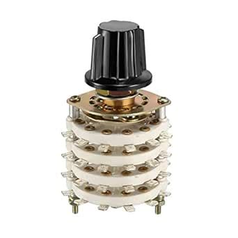 uxcell 4P8T 4 Pole 8 Position 4 Deck Band Channel Rotary Switch ...