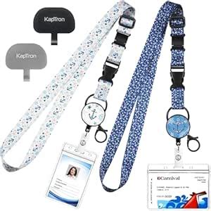 Cruise Lanyards, 2 Pack Adjustable Lanyard with Retractable Badge Key ...