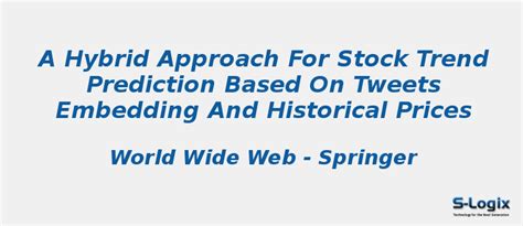 Stock trend prediction based on tweets embedding | S-Logix
