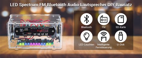 Elektronik Löt Bausatz Radio FM Bluetooth-Lautsprecherkit Erwachsene ...