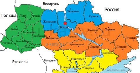 Политическая карта украины с областями