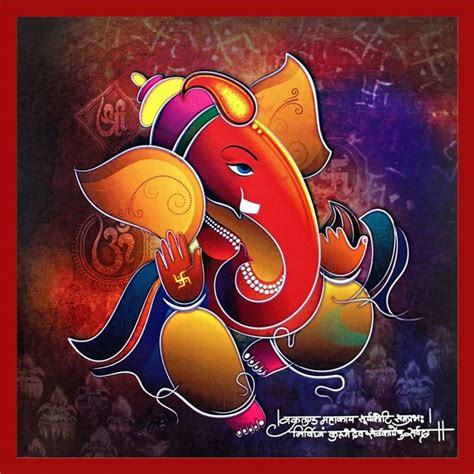 Ganesh || Ganesha Vinyl Sticker waterproof painting poster large size ...