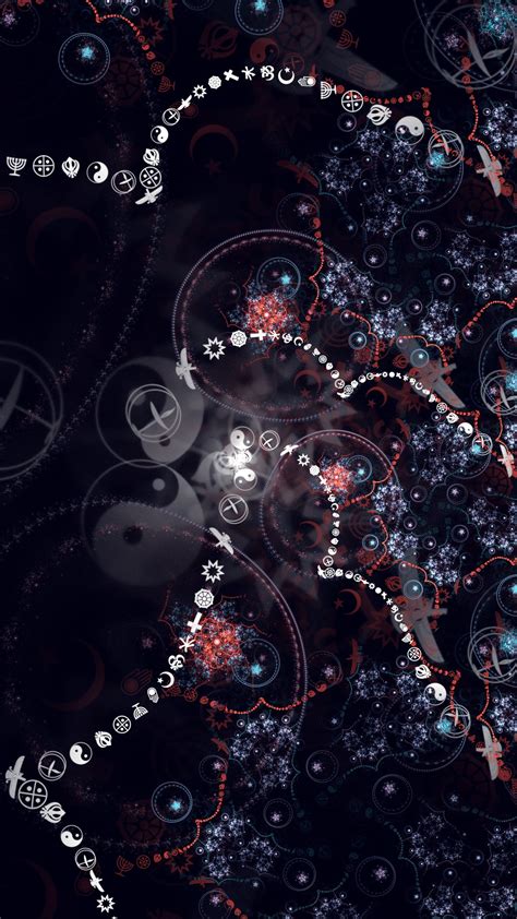 Download wallpaper 1350x2400 fractal, patterns, symbols, glitter iphone ...