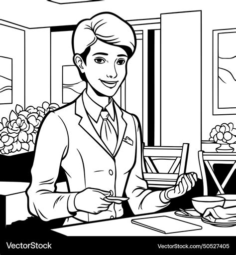 Black and White Business Cartoon Image 的图像结果