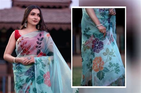 Bt 7069 Beautiful Digital Printed Organza Saree Collection