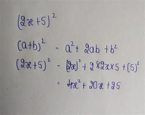 Find the following by using Identity-1:-(2x+5)to the power 2 - Brainly.in