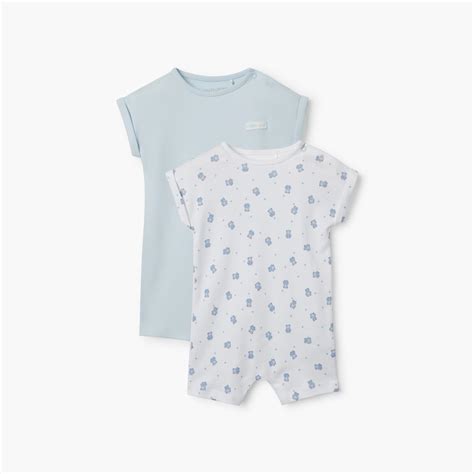 Buy Juniors Printed Romper with Extended Sleeves - Set of 2 from ...