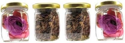 GTR Honey Jars Octagon Glass Jars and Containers 120 ml (Pack of 4 ...