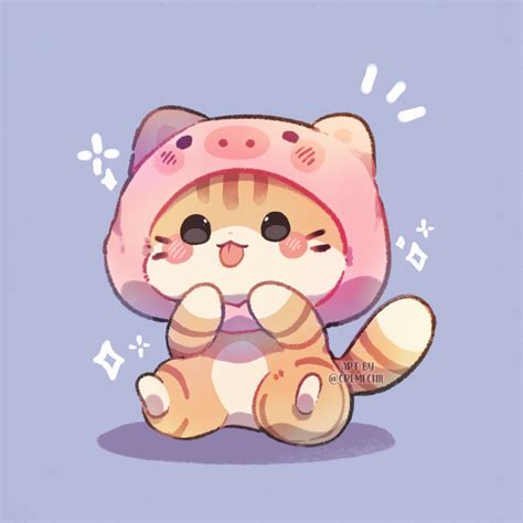 Cute Drawings Kawaii Cat at Randee Andes blog