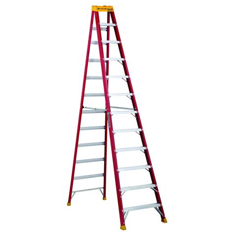 Louisville Ladder 12 ft. Fiberglass Step Ladder, Type IA, 300 lbs. Load ...