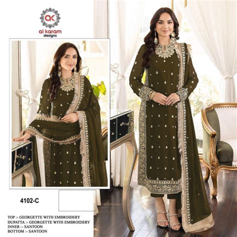 Al Karam 4102 Georgette Salwar Kameez Collection