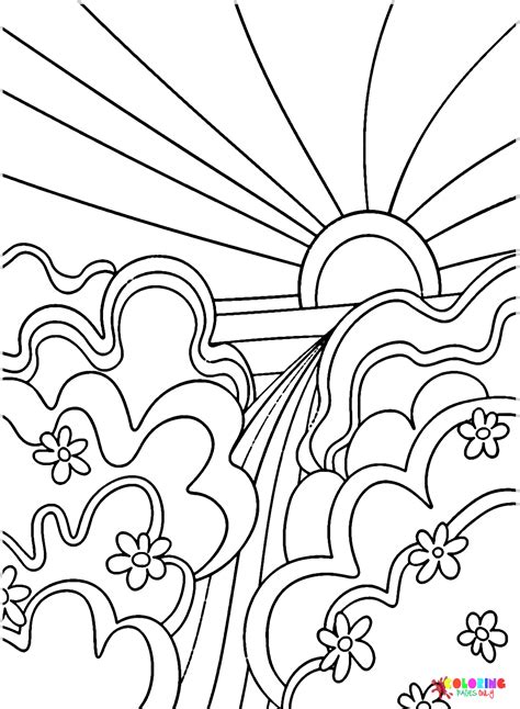 Hippie Coloring Page