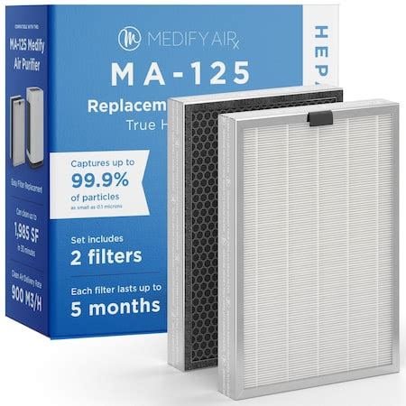 Medify Air MA125R1 H13 True HEPA 999 Particle Removal MA-125R-1 | Zoro