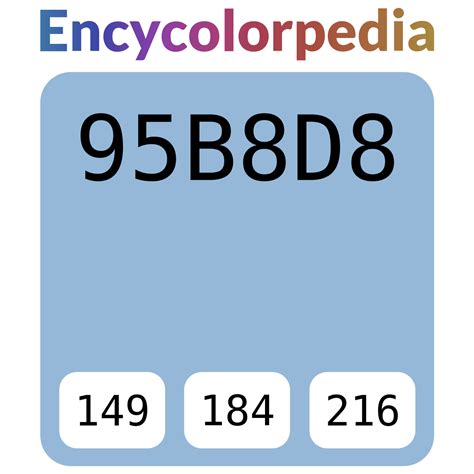 Pantone / PMS 14-4122 TPG / Airy Blue / #95b8d8 Hex Color Code, RGB and ...