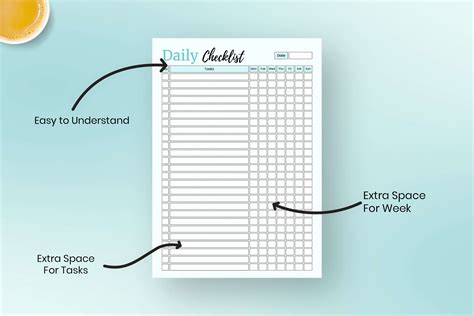 Free Printable Daily Checklist 的图像结果