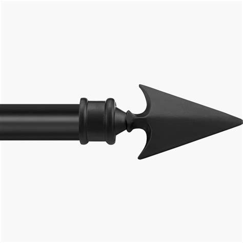 Buy DECO WINDOW Premium Extendable Single Curtain Rod -19mm, Black Matt ...