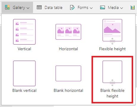 Image result for Power Apps Gallery Example