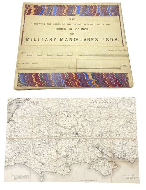 Pre WW1 South Of England 1898 Military Manoeuvres Map
