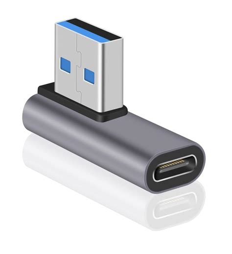 ETZIN 10Gbps Type C Female to USB Male, 90 Degree USB C to USB A ...