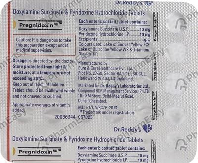 Pregnidoxin Nu Strip Of 30 Tablets: Uses, Side Effects, Price & Dosage ...