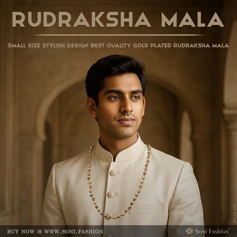 Small Size Stylish Design Best Quality Gold Plated Rudraksha Mala ...