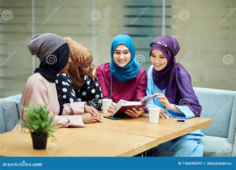 Muslim Young Women of Diverse Ethnicity Talking about New Book of ...