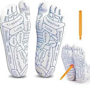 VARDISTA Reflexology Socks with Trigger-Point Massage Tool, Foot Pain ...