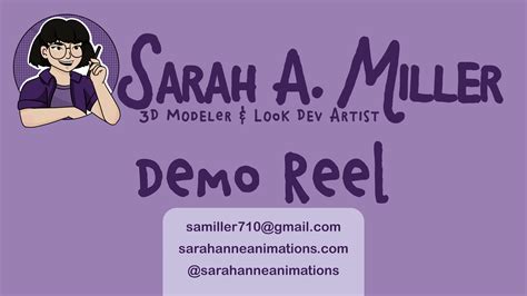 Sarah A. Miller | 3D Modeler & Look Dev Artist | Demo Reel