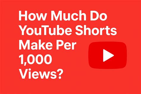 How Much Do YouTube Shorts Make Per 1,000 Views?