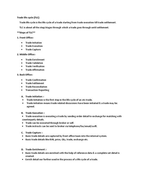 Trade Life Cycle 的图像结果
