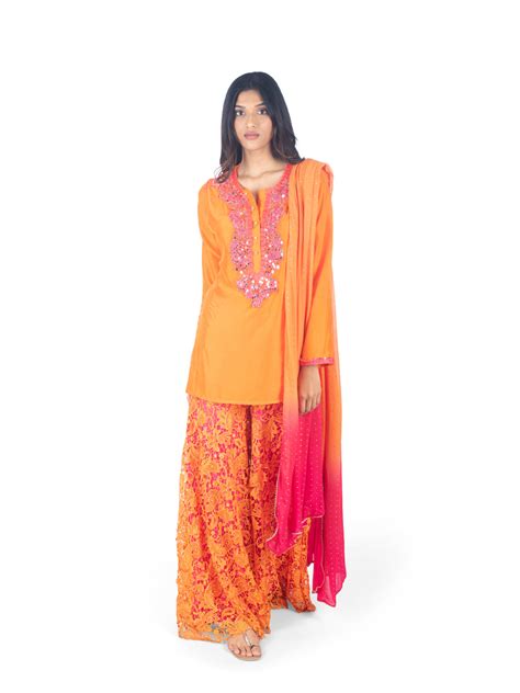 Dual Chrome Sharara – Monisha Jaising