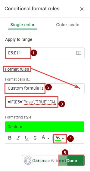 Google Sheets IF Statement in Conditional Formatting